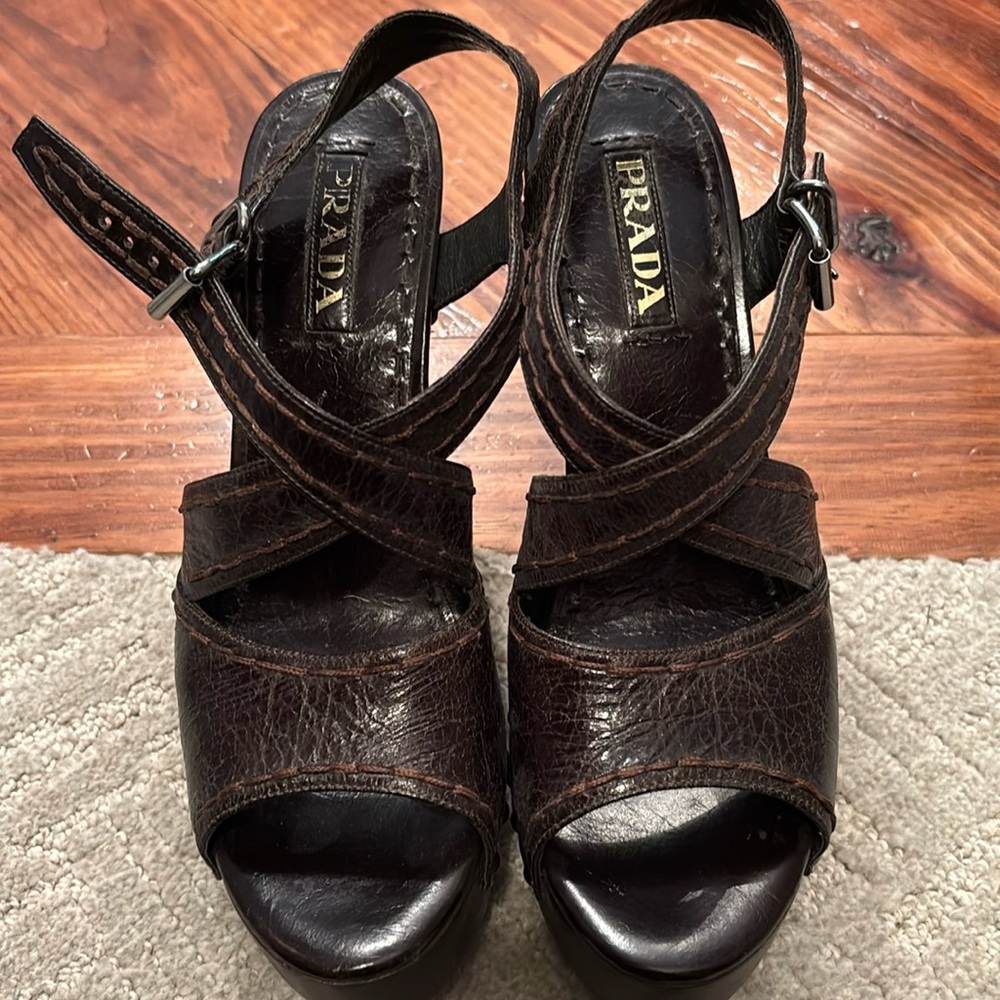 Prada Wedge Sandals 38’s
